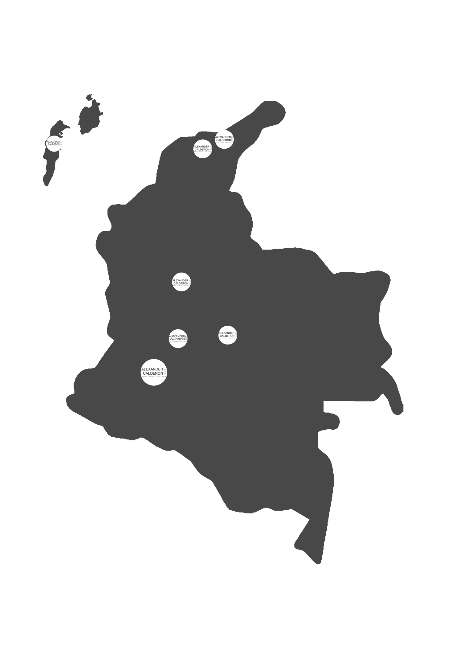 Ciudades de Colombia donde instalamos cortinas: Bogotá, Cali, Cartagena, Eje Cafetero, Medellín, San Andrés y Santa Marta