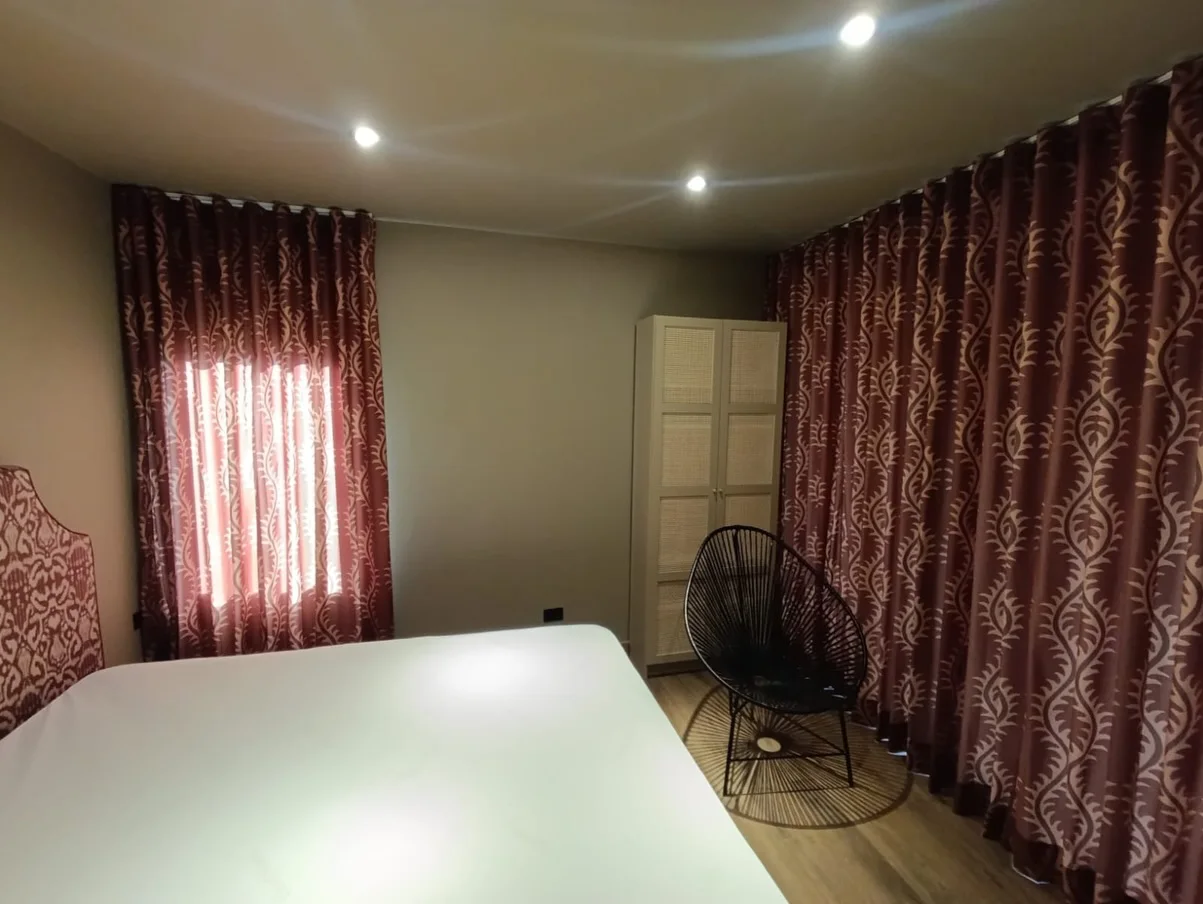 Cortinas Onda Serena en tela estampada para habitación de casa campestre